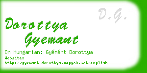 dorottya gyemant business card